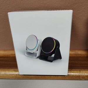 NEW In Box! Black 360° Rotating Bluetooth Speaker, Colorful Ambient Light